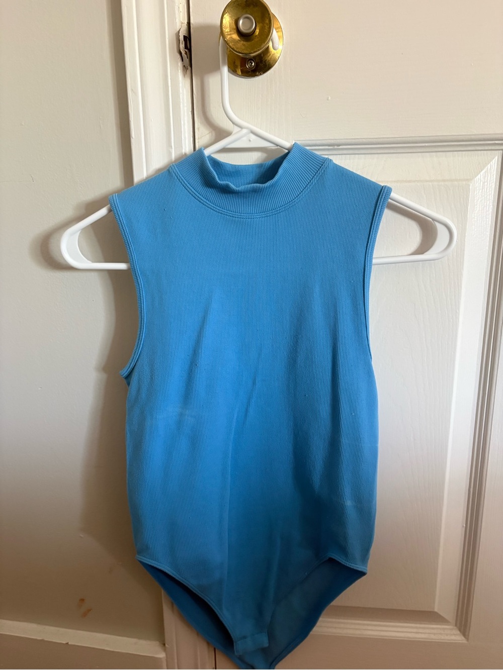 Primark Sleeveless Mock Neck Bodysuit - Bright Blue